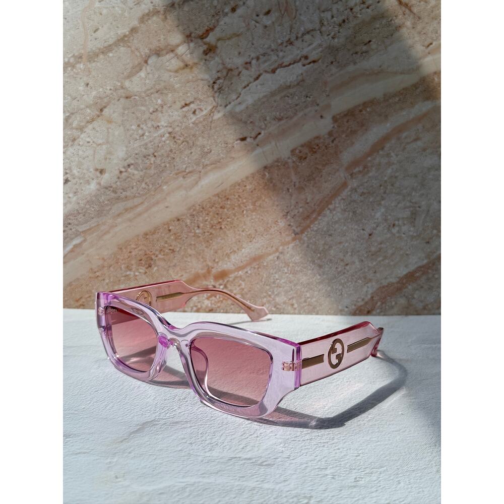 NEW Gucci GG1558SK Transparent Pink Sunglasses - Picture 4 of 12